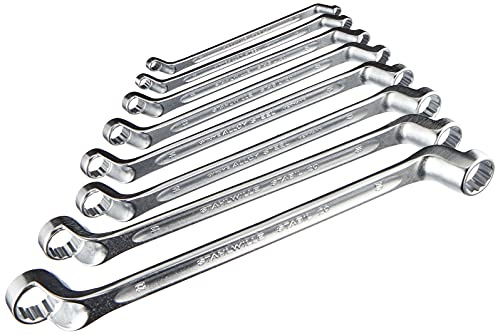 STAHLWILLE STABIL Nr. 20/8 l Doppelringschlüssel Set 8-tlg. (6-22 mm) l tiefgekröpft l extrem belastbar l schraubenschonend l Made in Germany