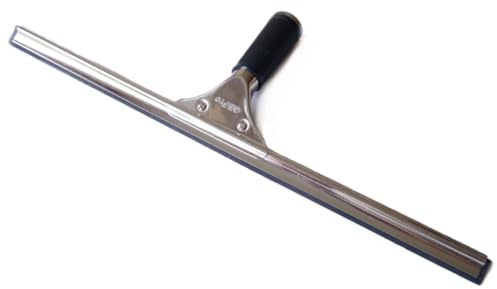 GBPro Edelstahl Fensterwischer, Abzieher (profi fensterabzieher) mit doppelseitiger rubberen verwijderblad, Gummilippe 45 cm