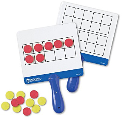 Learning Resources Magnetische 10er-Block-Rechentafeln | Frühe mathematische Fähigkeiten, Klassenzimmer Mathematik Manipulatives, 4er-Set mit 100 bunten Zählern/Scheiben, Klasse K +