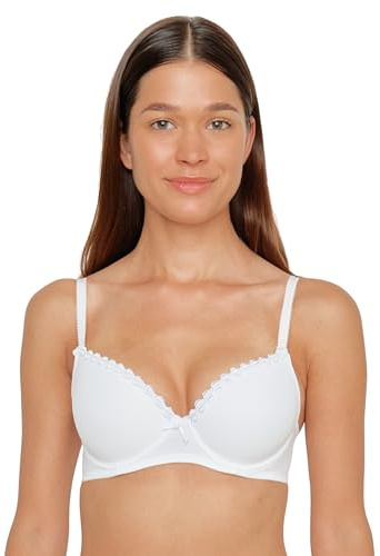 SUSA Dirndl Push Up BH 8025 mit Bügel & zierlicher Schleife - Größe 85c - Dirndl-BH mit Push-Up-Schale & verstellbaren Trägern - Hochwertige Materialien - Bequem & elegant - Ökotex zertifiziert - Weiß