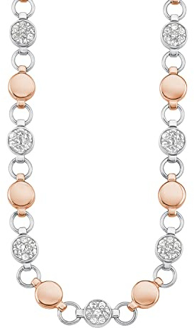 s.Oliver Collier für Damen mit Kristallen von Swarovski, Edelstahl, IP Rose
