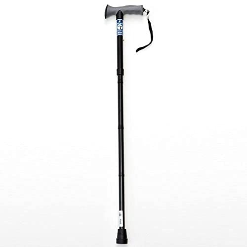 Drive Medical 10370BLK-6 Klapp-Gehstock, mit Gel-Griff, Schwarz