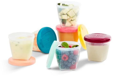 Babymoov Babybols Aufbewahrungsbehälter für Babynahrung, hermetischer Drehverschluss, 6-teilig, 250 ml