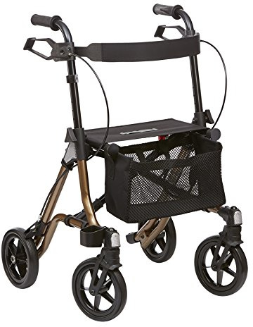 Dietz Taima S-GT Leichtgewichtrollator faltbarer Rollator aus Aluminium mit Rückengurt und Tasche