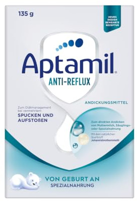 Aptamil Anti-Reflux - Komplettnahrung von Geburt an, Zum Diät Management, Bei Spucken und Aufstoßen, Babynahrung, Milchpulver, 6x 135 g