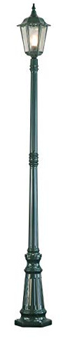 Konstsmide Firenze Mastleuchte B: 25 cm T: 25 cm H: 220 cm, 1 x 100 W, IP43 lackiertes Aluminium, grün 7233-600