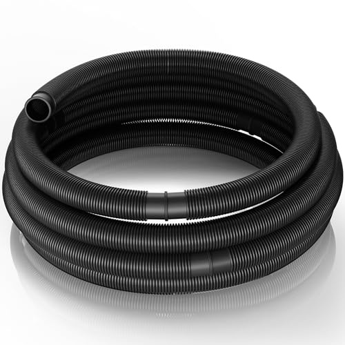 Wiltec Poolschlauch 21 m ⌀32 mm, Schwimmbadschlauch mit Muffen, Pumpenschlauch für Schwimmbecken, Saugschlauch, Solarschlauch