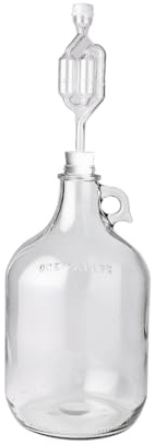 Home Brew 2118551 Ohio Weingärer aus Glas, inkl. Gummistopfen und Luftschloss, ca. 45 l