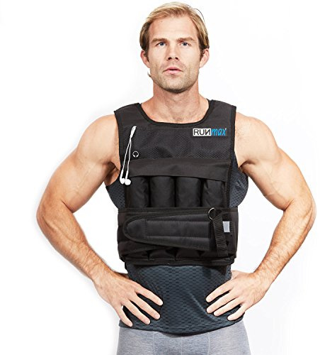 RUNmax Run Fast Gewichtsweste, 5,4 kg - 63,5 kg (mit Schulterpolstern, 9 kg)