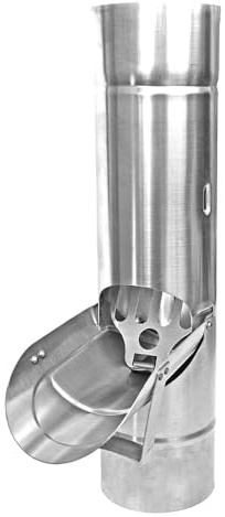 SAREI Regenrohrklappe Zink DN 100 Regenwasserklappe mit Sieb Dichtheit und effizienter Betrieb des Rinnensystems für Dachrinnengröße, Aluminium, Nennweite 100