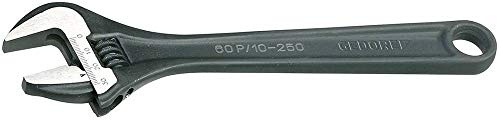 GEDORE Einmaulschlüssel verstellbar, Spannweite 25 mm (1 Zoll), Einstellskala, schwedisch, phosphatiert, 60 P 8