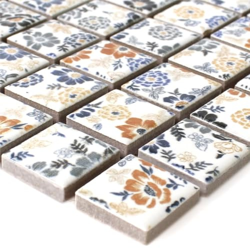 Keramik Mosaik Fliesen Matt Weiß Wand Mosaikfliesen Vintage Retro Fliesenspiegel