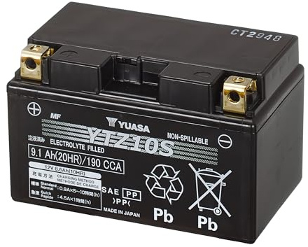 Yuasa YTZ10S Hochleistung Wartungsfreie Batterie, 12V, 150mm x 87mm x 93mm