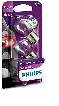 Philips 12499VPB2 VisionPlus P21/5W Signallampe 12499VPB2, 2er Blister, Double blister, 2 Stück (1er Pack)
