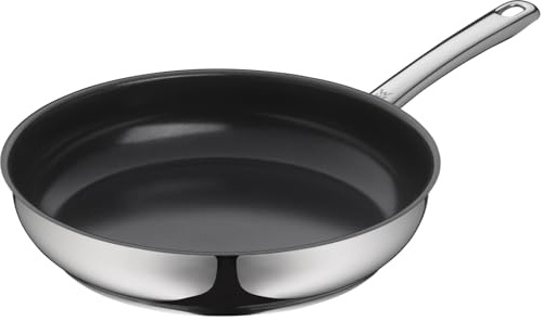 WMF Devil Bratpfanne 28 cm, Pfanne Induktion Antihaftbeschichtung, Keramikpfanne, Edelstahlgriff, Induktionspfanne für alle Herdarten geeignet, Pfanne Keramikbeschichtung, backofenfest