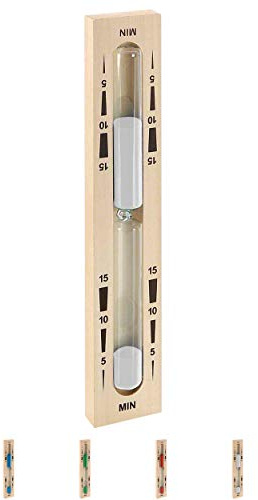 Sauna-Sanduhr aus Holz, Sauna Uhr, Saunazubehör, Zeitanzeige, Eieruhr, Saunauhr