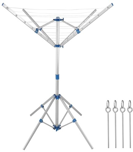 Monzana® Wäschespinne Höhenverstellbar Camping Wäscheständer Wäscheleine Garten