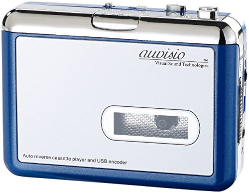 auvisio Kassetten Digitalisieren: Tragbarer USB-Kassettenspieler Blue Edition für MP3-Aufnahme (Kassettenrekorder)