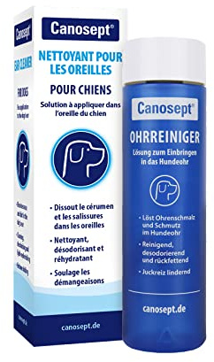 Der Canosept Ohrenreiniger ist ein absolutes Muss in der Hundepflege - es ist reinigend, antiseptisch & wirkt geruchstilgend - für glückliche & gesunde Haustiere