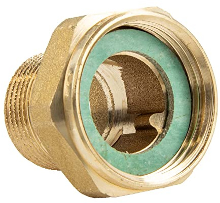 tecuro Verschraubung 3/4 Zoll Überwurfmutter x 1/2 Zoll Außengewinde - Messing blank CW617N nach Trinkwasserverordnung 50930-6