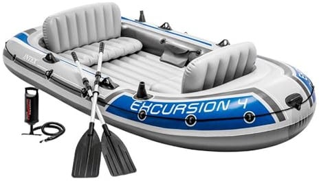 Intex Excursion 4 Set Schlauchboot - 315 x 165 x 43 cm - 3-teilig - Mehrfarbig
