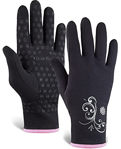 TrailHeads Power Stretch Damen Laufhandschuhe - schwarz/rosa (gro§)