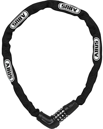 ABUS Kettenschloss Steel-O-Chain 5805C – Zahlenschloss aus 5 mm starken Stahlkette Sicherheitslevel 4 – 75 cm – Schwarz