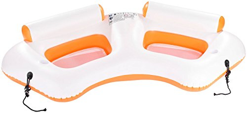 infactory Wassersessel: Aufblasbares 2-Personen-Wassersofa mit Becherhaltern (Pool Sitz, Wassercouch, Boot)