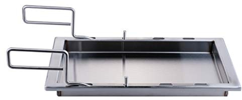 SANTOS einsetzbare Grillpfanne/Einsatzpfanne - Edelstahl Plancha - 31,5x48x4cm - versch Broil King Regal & Weber - Paella, Bratkartoffeln, Reibekuchen