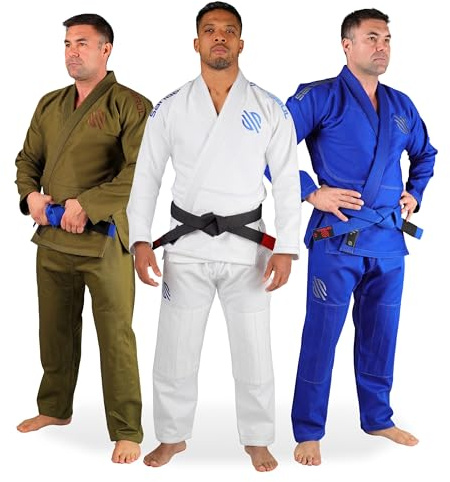 Sanabul Grundlagen V.2 Ultraleichtes vorgeschrumpftes BJJ Jiu Jitsu Gi (A3, Weiß) Siehe Spezielle Größenanleitung