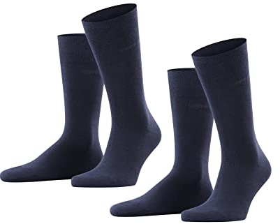 ESPRIT Herren Basic Uni 2-Pack Socken Baumwolle atmungsaktiv | mit wärmender Wirkung