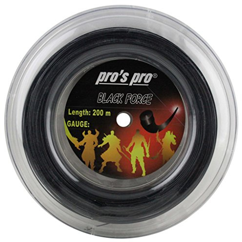 Pro's Pro Black Force Tennissaite - Schwarz - 200m 1.29mm
