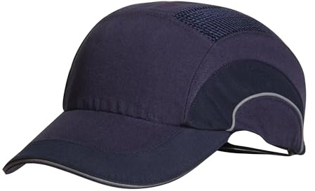 JSP HardCap A1+ Anstoßkappe mit langem Schirm 7 cm – Marineblau | Leichte Schutzkappe für Arbeitsschutz & Industrie (ABR000-000-500)