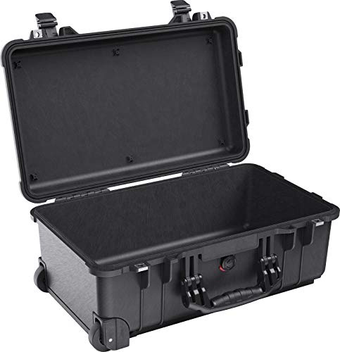PELI 1510 Robuster Reise- und Outdoorkoffer, IP67 Wasser- und Staubdicht, 27L Volumen, Ohne Schaum, Schwarz