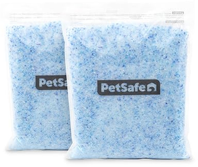 PetSafe ScoopFree Premium Nicht-Klumpende Kristall-Katzenstreu - Geruchskontrolle, Haftet Nicht an den Pfoten, Staubfrei - Premium Blau, 2-Pack
