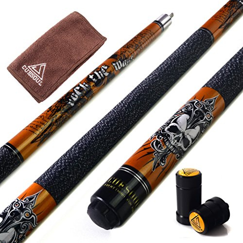 CUESOUL Rockin Series 57 21 Unzen Maple-Pool Queue Set mit Gewindeschoner/Wellenschutz und Cue Handtuch