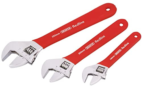 Draper Redline 67634 weicher, verstellbarer Schraubenschlüssel-Set (3-teilig)