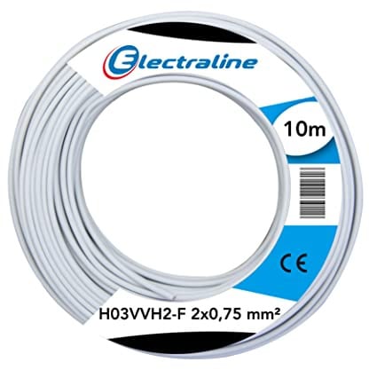 Kabel H03VVH2-F, 2x0.75 mm, 10 mt
