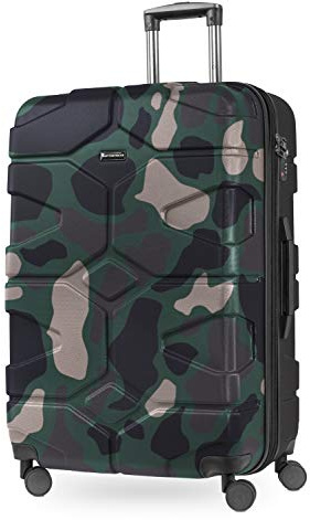 Hauptstadtkoffer - X-Kölln - Hartschalen-Koffer Koffer Trolley Rollkoffer Reisekoffer, TSA, 76 cm, 120 Liter, Camouflage matt 82311005