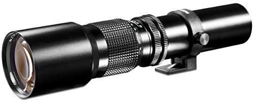 Walimex pro 500/8,0 Linsen Objektiv kompatibel mit MFT Kameras, DSLR-Objektiv für Vollformat und APSC, Teleobjektiv mit eingebauter Irisblende, hochwertiges Kameraobjektiv