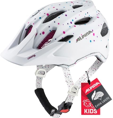 Alpina A9702 Fahrradhelm, Weiß Polka Dots, 51-56 cm