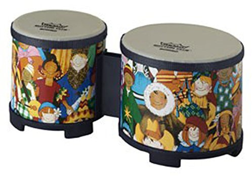 Remo World Percussion Rhythm Club Bongo - RH-5600-00 | Bongo-Set mit zwei verbundenen Trommeln in 5 und 6 Zoll sowie vorstimmten Renaissance-Fellen.