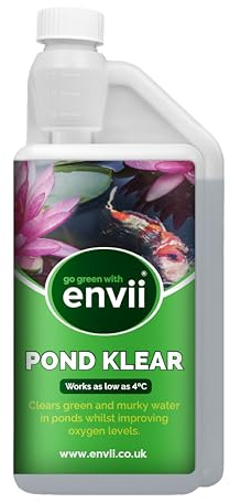 Envii Teichklar, Teichwasseraufbereiter für klares Teichwasser, Kristallklares Wasser im Gartenteich, Reduziert Phosphat in Teichen 1L
