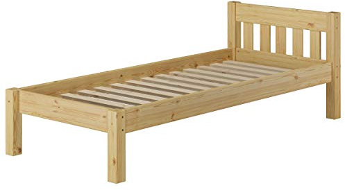 Erst-Holz®Breites Einzelbett Kiefer 100 x 200 mit Rost