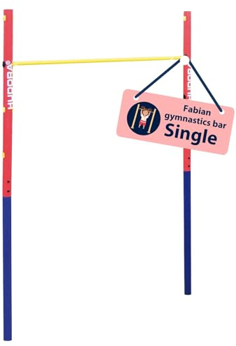 HUDORA Turnreck Fabian Standard - einfache Turnstange für Kinder & Erwachsene - 4-fach höhenverstellbare Gymnastikstange - belastbare Outdoor-Fitnessstange für bis zu 100kg