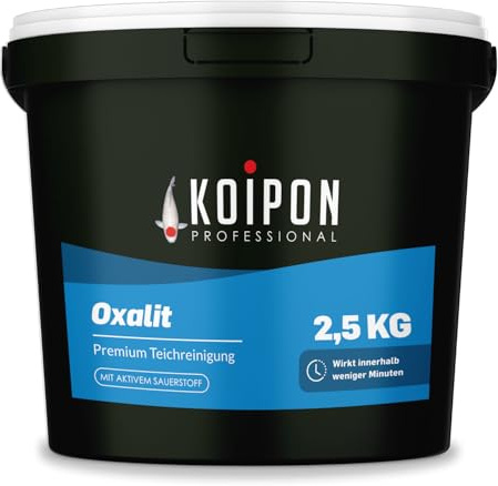 KOIPON Oxalit 2,5 kg Teichschlammentferner zur Teich Reinigung von Laub, Teich Schlamm und Ablagerungen wirkt innerhalb weniger Minuten mit Sauerstoff