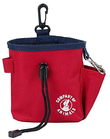 Company of Animals Leckerli-Beutel | Rot | Geräumiges Leckerli-Fach, Sichere Befestigung an Gürtel, Hosenbund oder Tasche. Zum Gassigehen & Hundetraining