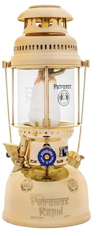 Petromax HK500 Petroleumleuchte, Starklichtlampe 400 Watt, Outdoor Lampe, Chrome, 1 L Tank