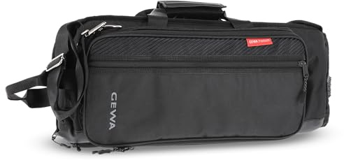 GEWA Premium Gig Bag/Tasche Trompete - Cordura 600 Denier - Reiß- und wasserfest - 30 mm Polsterung - Sperrholzverstärkung für Schallbecher - Zubehörtasche - Rucksackgurte und Schultergurt - Schwarz