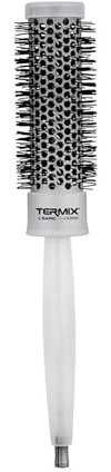 Termix C·Ramic thermische Rundhaarbürste Keramik-Technologie, die dem Haar zusätzlichen Glanz verleiht und Frizz verhindert, Farbe: Transparent Durchmesser: 28 cm